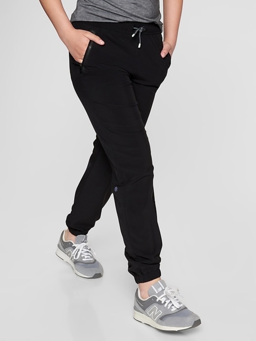 ATHLETA Girl Warm Up Jogger Pants Lined in Black Size 14